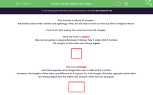 ' Identify Different 2D Shapes' worksheet