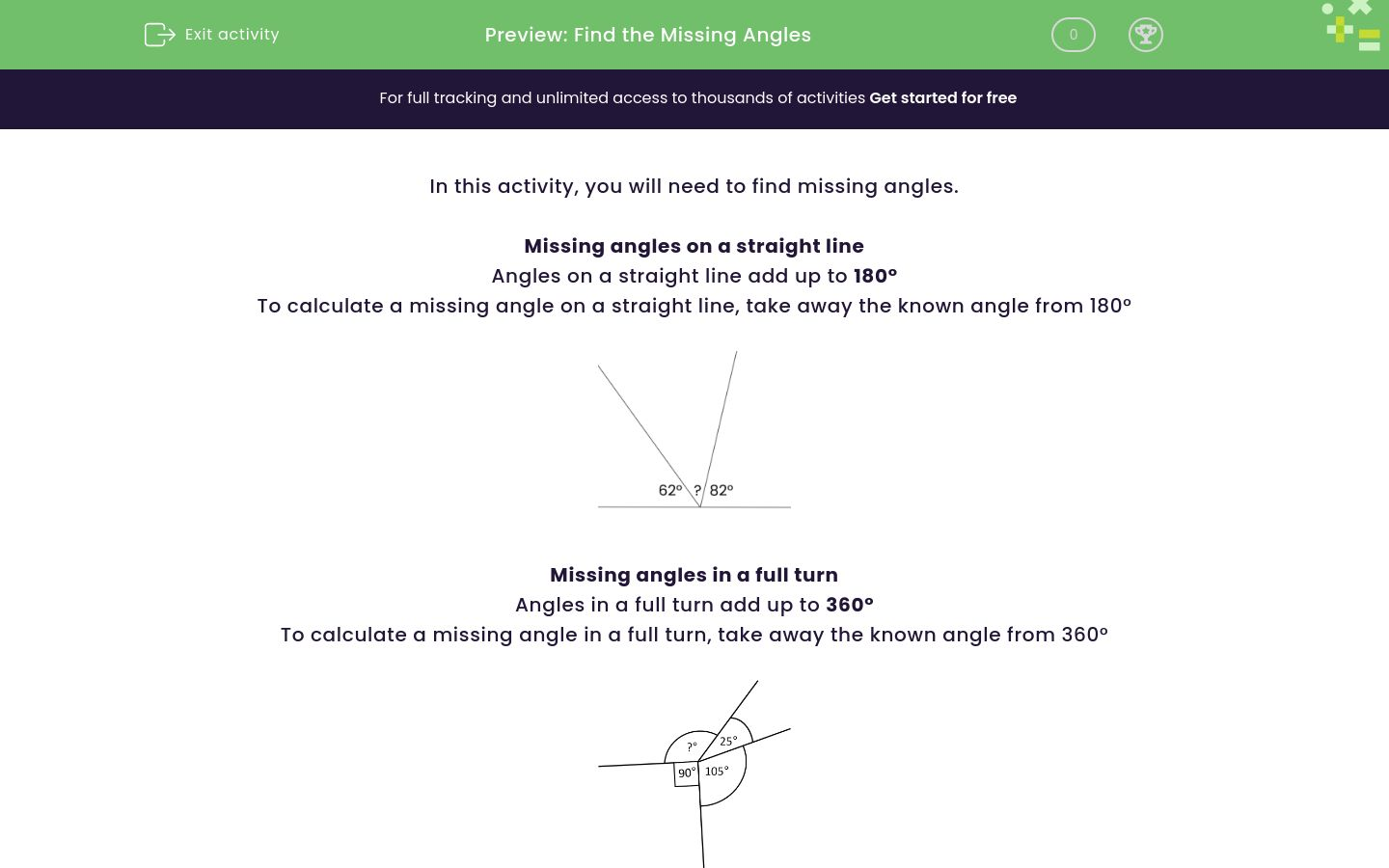 Find the Missing Angles Worksheet - EdPlace