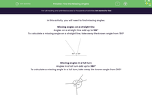 'Find the Missing Angles' worksheet