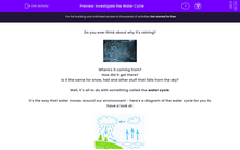 'Investigate the Water Cycle' worksheet