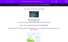 'Find Out About the Water Cycle' worksheet