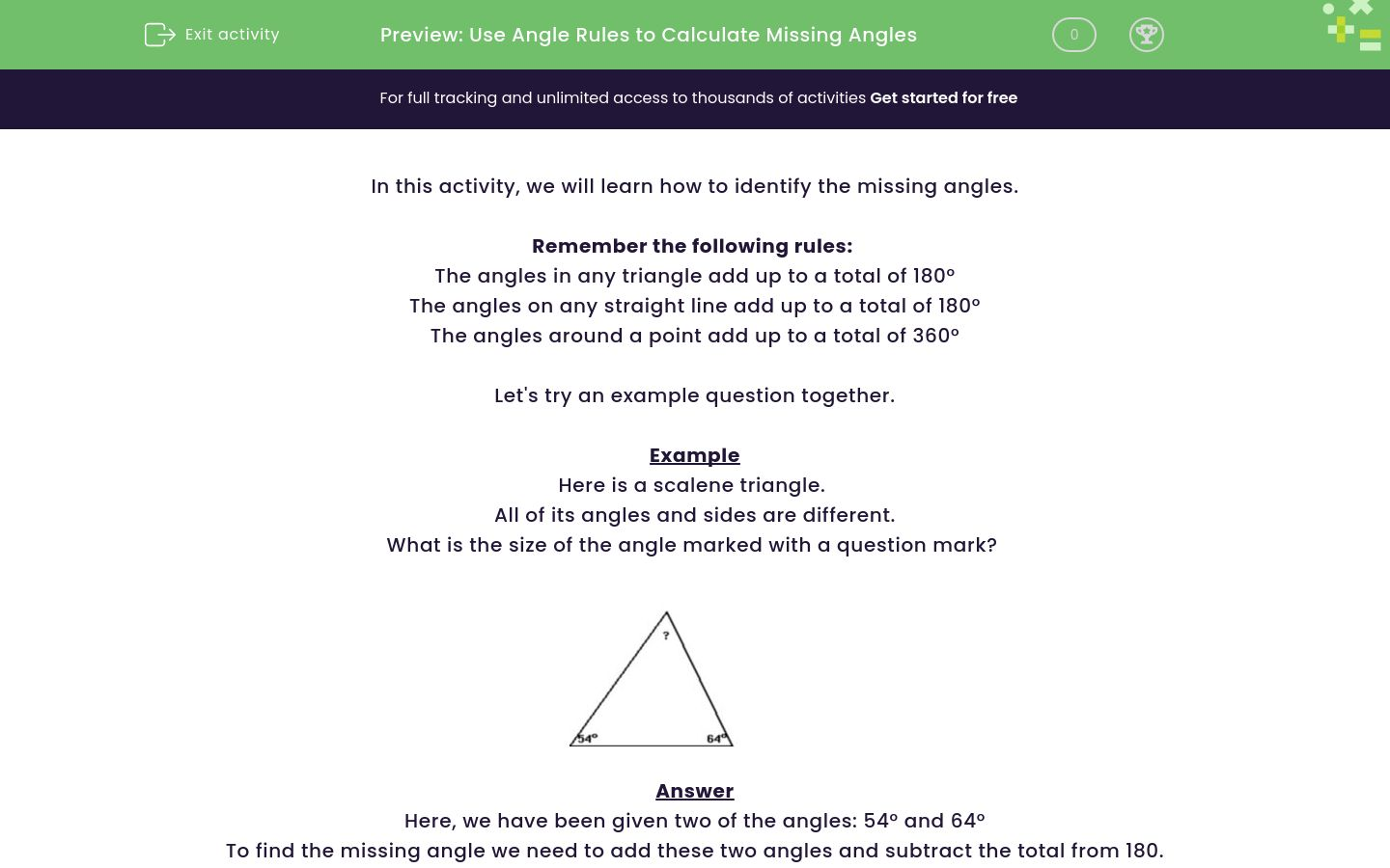 Use Angle Rules to Calculate Missing Angles Worksheet - EdPlace