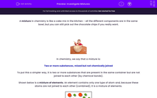 'Investigate Mixtures' worksheet