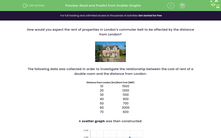 'Read and Predict from Scatter Graphs' worksheet