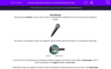'Describe How Waves Transfer Information by Microphones and Speakers' worksheet