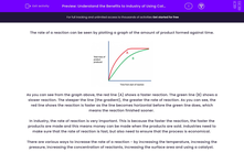 'Understand the Benefits to Industry of Using Catalysts' worksheet