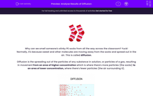 'Analyse Results of Diffusion' worksheet