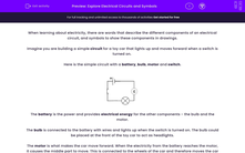 'Explore Electrical Circuits and Symbols' worksheet