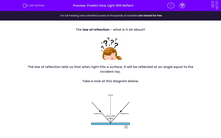 'Predict How Light Will Reflect' worksheet