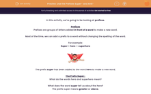 'Use the Prefixes Super- and Anti-' worksheet