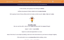 'Use the Suffixes -ation, -tion and -ssion' worksheet