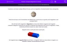 'Compare Magnetism to Gravity' worksheet