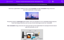 'Compare Renewable and Non-Renewable Energy Production' worksheet