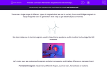 'Compare Permanent Magnets and Electromagnets' worksheet