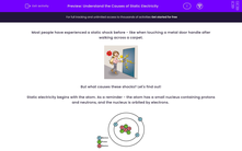 'Understand the Causes of Static Electricity' worksheet