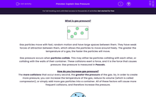 'Explain Gas Pressure' worksheet