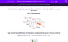 'Understand the Effects of Smoking on an Unborn Baby' worksheet
